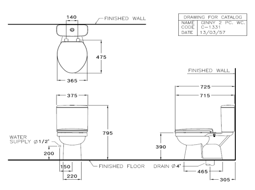 Bồn cầu 2 khối COTTO C1331