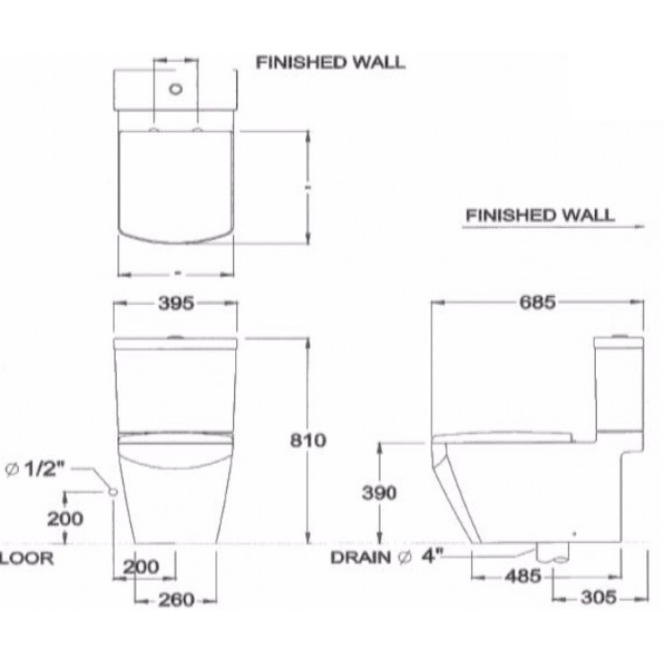 Bồn cầu hai khối COTTO C17087