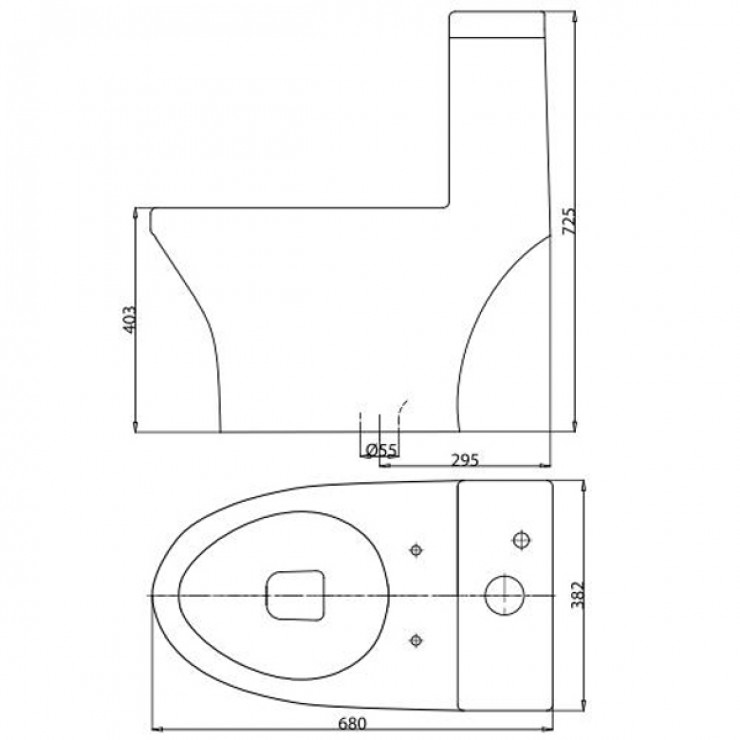 Bồn cầu 1 khối Viglacera V45M