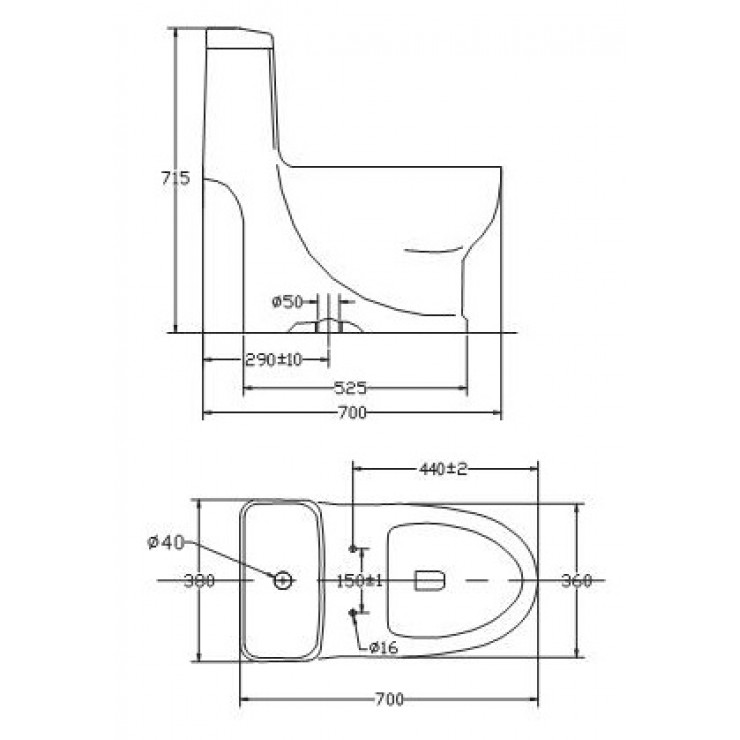 Bồn cầu 1 khối Viglacera V38