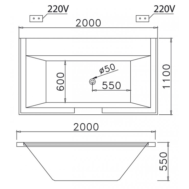 Bồn tắm massage Caesar MT7520