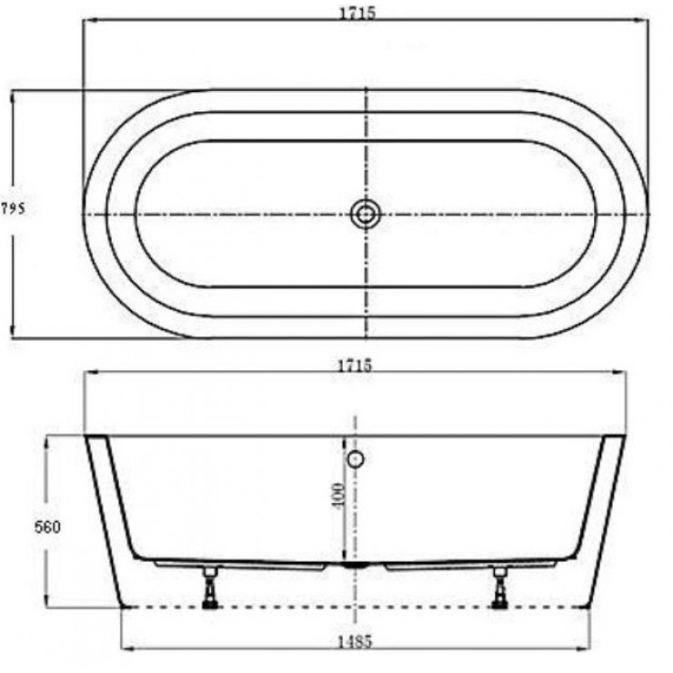Bồn Tắm COTTO BT207EP-H WH Lập Thể 1.7M