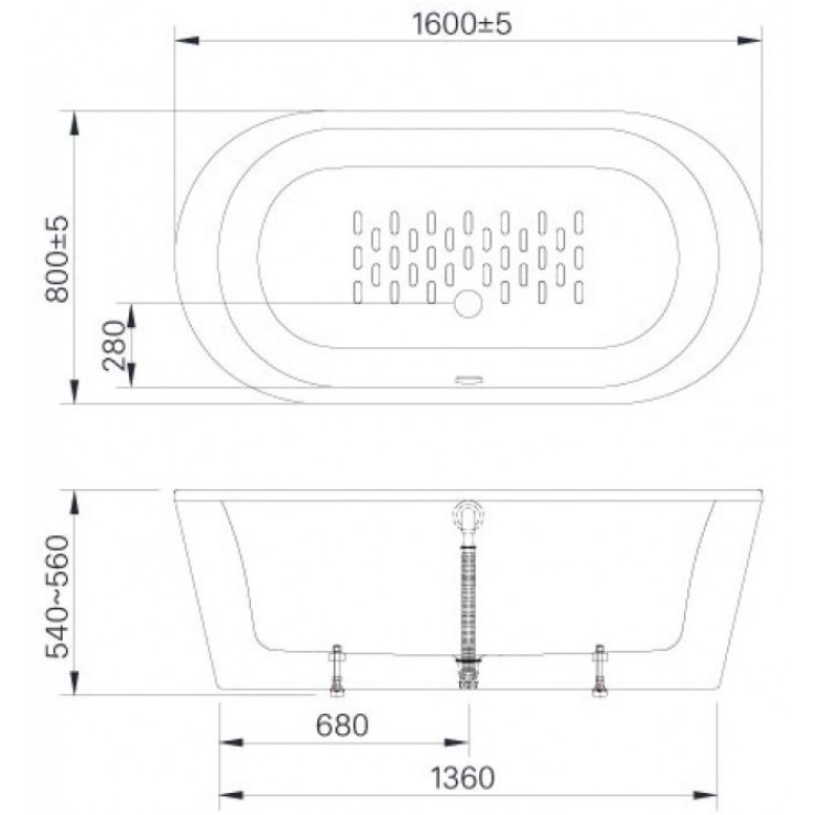 Bồn tắm INAX đặt sàn BF-1656V