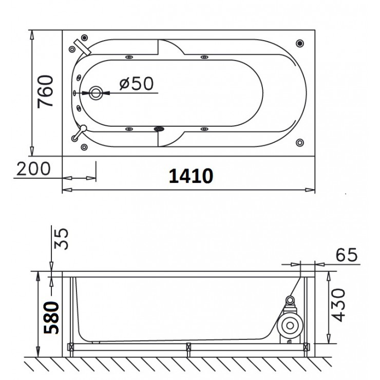 Bồn tắm massage Caesar MT0440