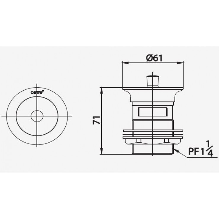 Bộ Xả Lavabo COTTO CT6062 Nút Đậy