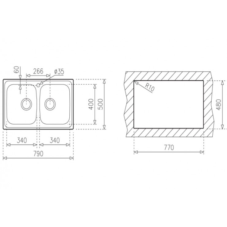 Chậu Rửa Teka Universo 79 2B AISI 304