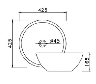 Chậu Rửa CAESAR L5215 Đặt Bàn Tròn