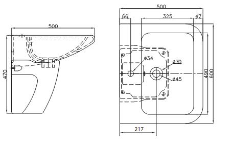 Chậu rửa treo tường Viglacera VI61