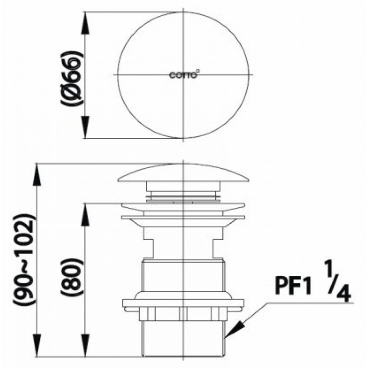 Bộ Xả Nhấn Lavabo COTTO CT665