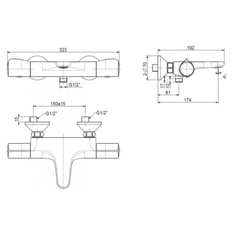 Vòi Sen Nóng Lạnh American Standard WF-4949 Temptacion