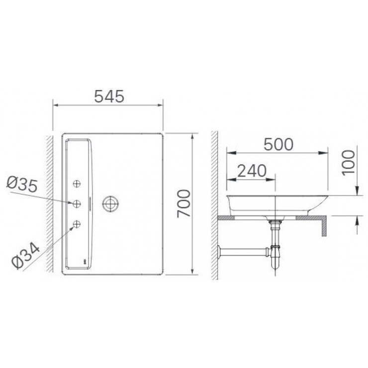 Chậu rửa đặt bàn INAX AL-S630V Auqa Ceramic