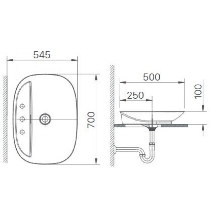Chậu rửa đặt bàn INAX AL-S640V Aqua Ceramic