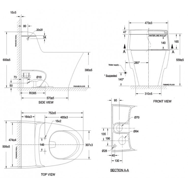 Bồn cầu 1 khối American 2040-WT