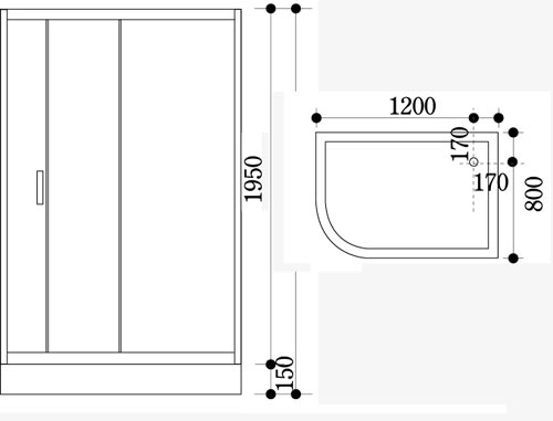 Cabin tắm vách kính GOVERN JS-8105