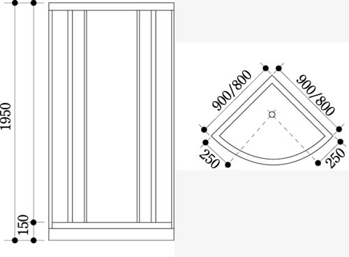 Cabin tắm vách kính GOVERN JS-8120A