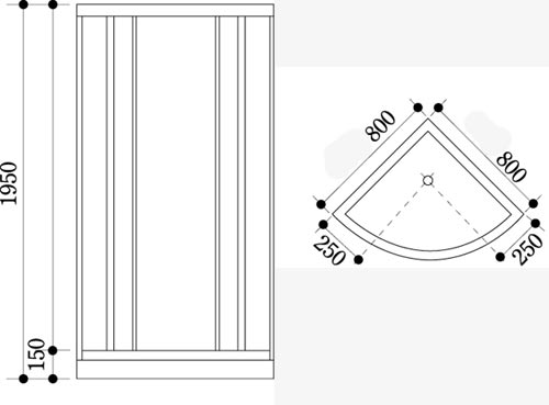 Phòng tắm vách kính GOVERN JS-8120B