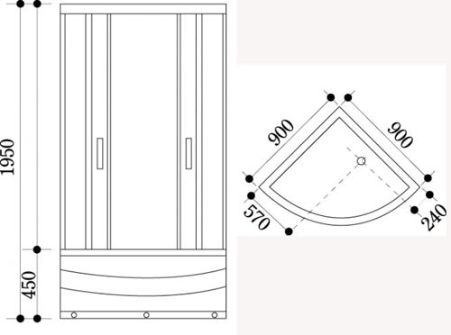 Cabin tắm vách kính GOVERN JS-8122