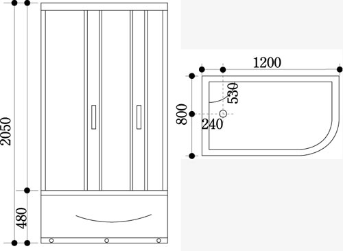 Phòng tắm vách kính GOVERN JS-8126