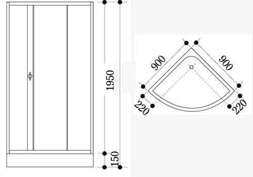 Cabin tắm vách kính GOVERN JS-8131