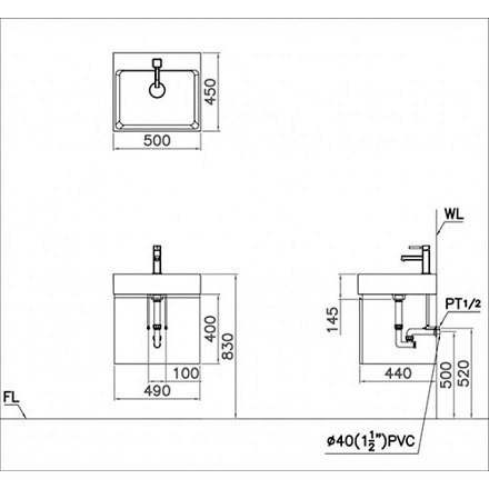 Chậu rửa dương bàn Caesar LF5253