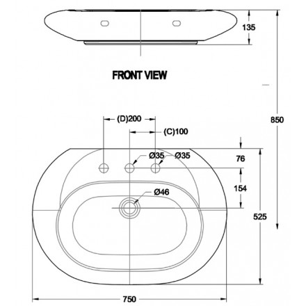 Chậu rửa đặt bàn American WP-F640