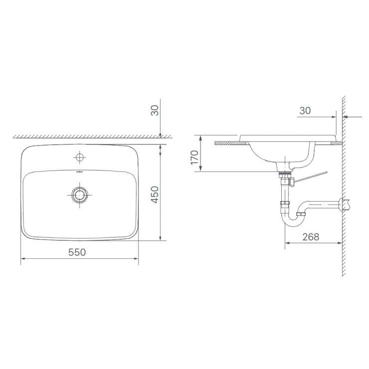 Chậu rửa INAX dương bàn L-2398V