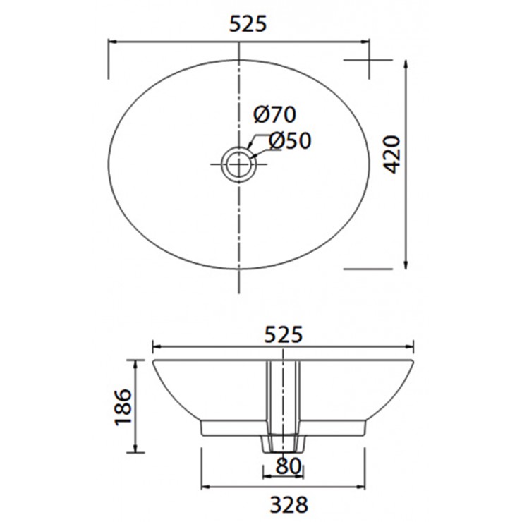 Chậu rửa  đặt bàn Viglacera BS415