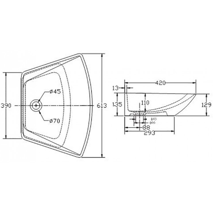 Chậu Rửa Lavabo Viglacera CD17 Đặt Bàn