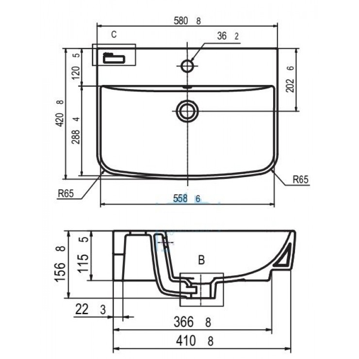 Chậu Rửa Lavabo Viglacera CD58 Fansipan Chân Ngắn