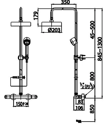 Sen cây tắm nóng lạnh Cotto CT2048WS