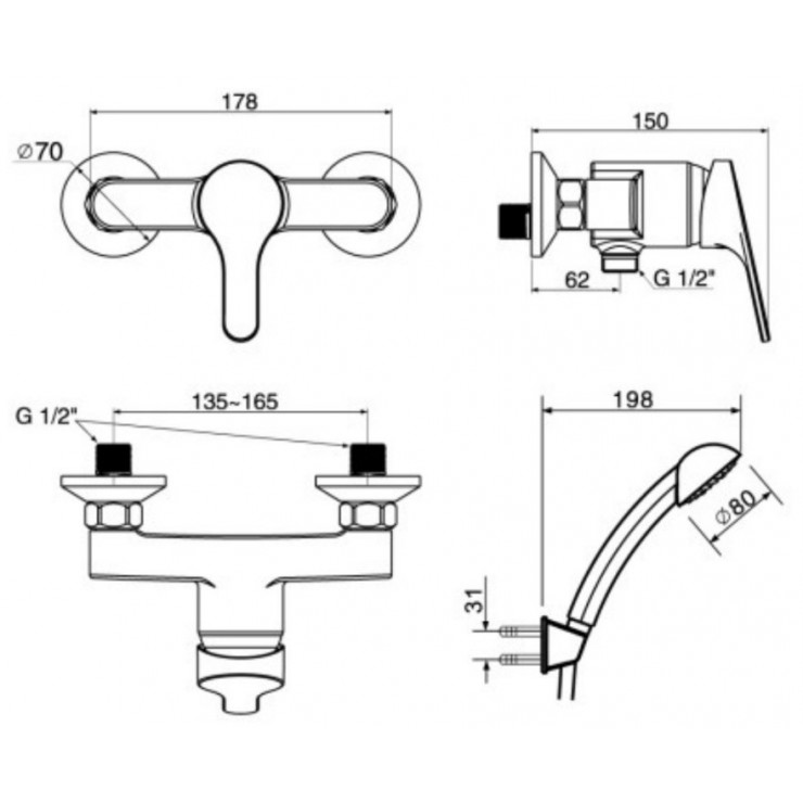 Sen tắm American Concept WF-1412