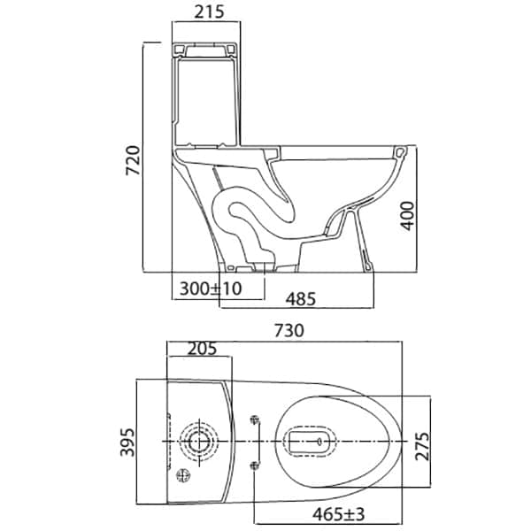 Bồn cầu 1 khối Viglacera V39M
