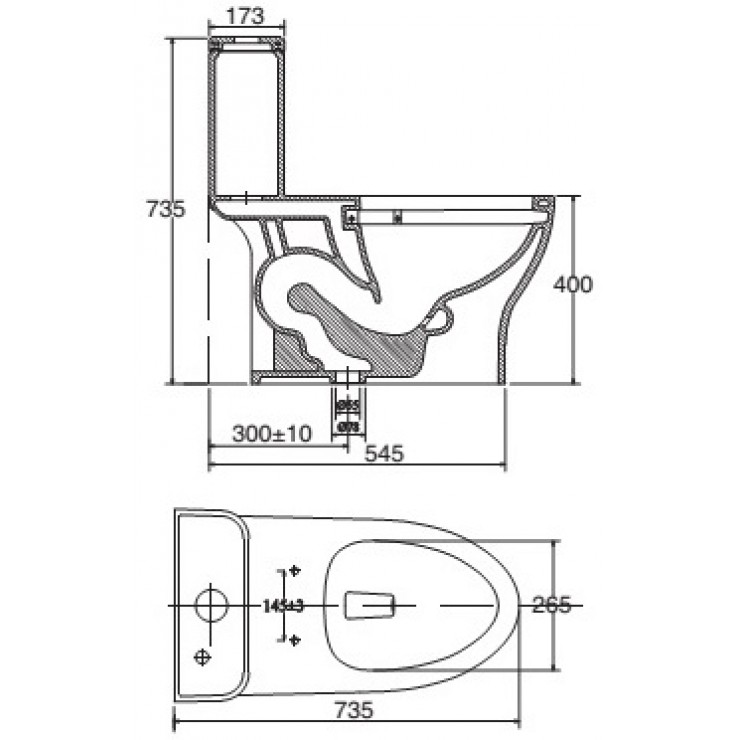 Bồn Cầu Viglacera V63 Nắp Êm