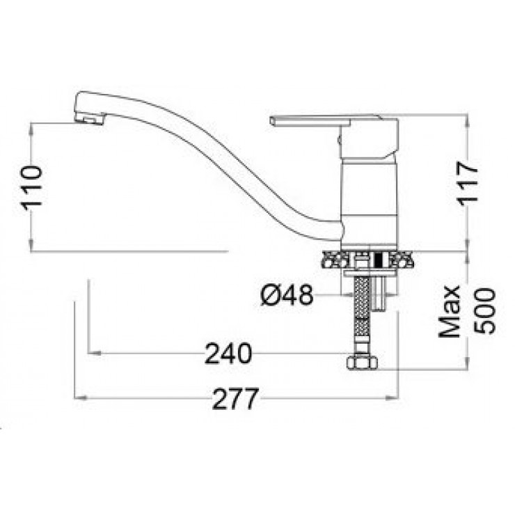 Vòi bếp nóng lạnh caesar K375C