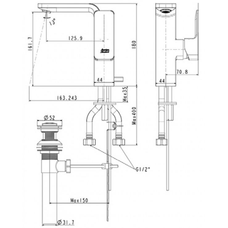 Vòi Chậu  American Standard Acacia E WF-1305 Nóng Lạnh