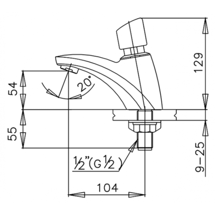 Vòi Lavabo COTTO CT161-HM Nước Lạnh Bán Tự Động