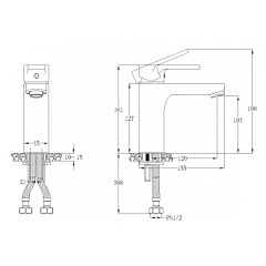 Vòi Chậu Nóng Lạnh CAESAR B570CP - B570CU