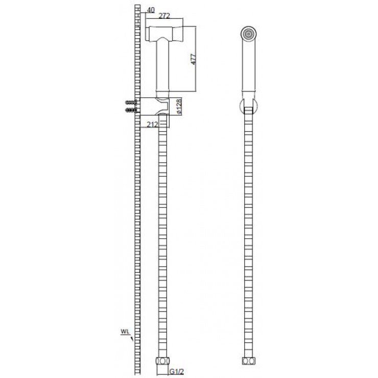 Vòi xịt Toilet CAESAR BS310CW