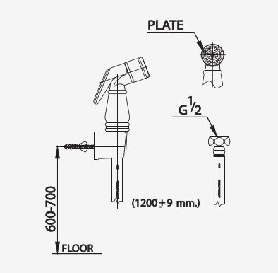 Vòi Xịt Toilet COTTO CT996H-WH-HM