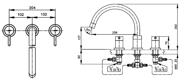 Bộ vòi sen xả bồn COTTO CT2082