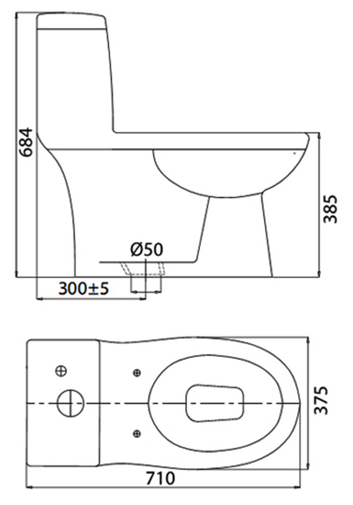 Bồn cầu 1 khối Viglacera BL5M