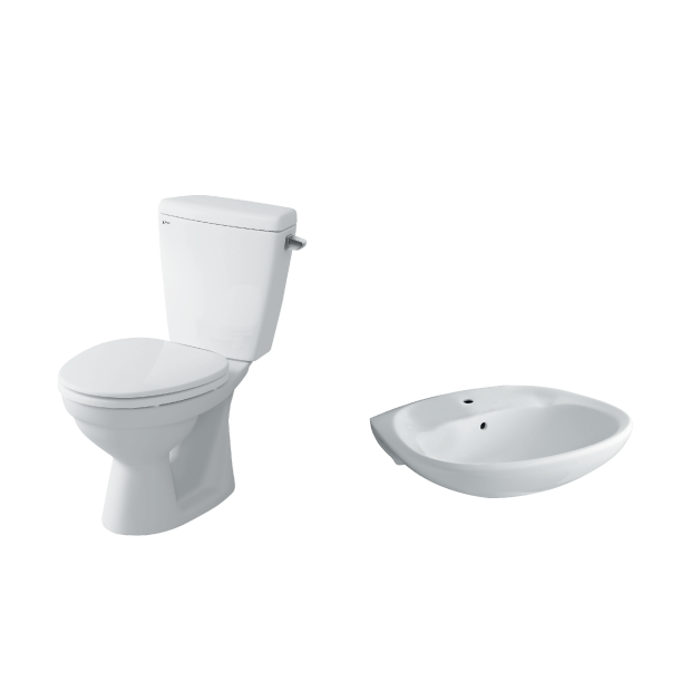Bồn cầu C-117VA+Chậu rửa L-284V