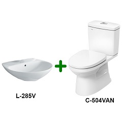 Bồn cầu C-504VAN+Chậu rửa L-285V