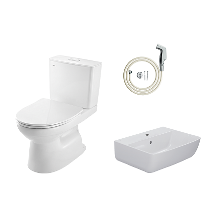 Bồn cầu C-514VAN+Chậu rửa L-312V+Vòi xịt CFV-102M