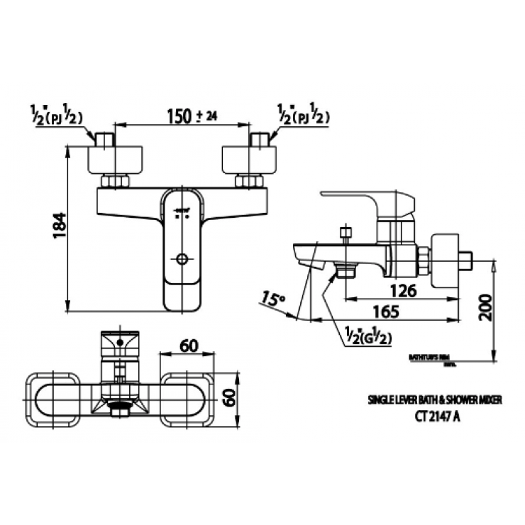 Củ Sen Tắm COTTO CT2147A-BL Scirocco Nóng Lạnh Màu Đen