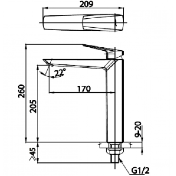 Vòi Lavabo Gật Gù COTTO CT1236AY Essentia Lạnh Thân Cao