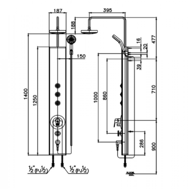 Sen Thuyền COTTO CT841N Nóng Lạnh Tay Sen 3 Chức Năng