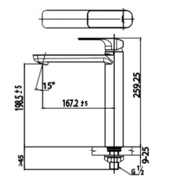 Vòi Lavabo COTTO CT1143AY Scirocco Lạnh Thân Cao