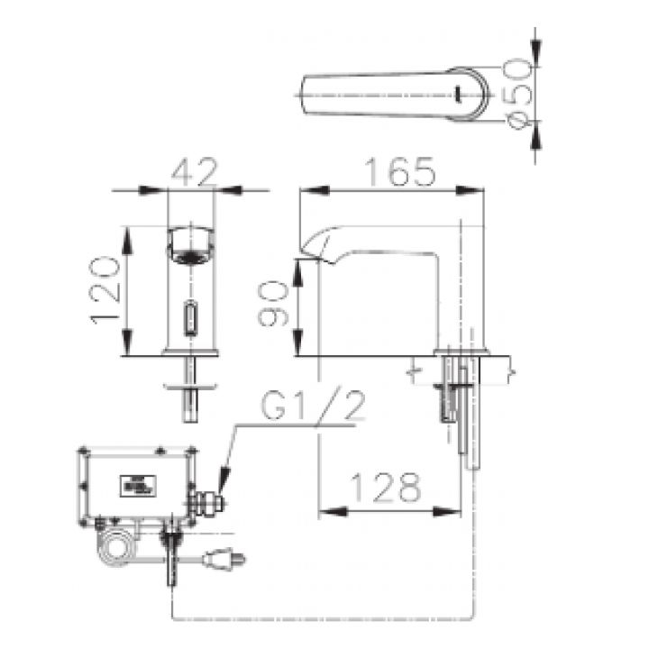 Vòi Lavabo Cảm Ứng COTTO CT4905AC Lạnh Dùng Điện