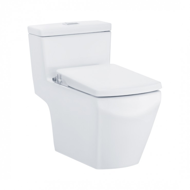 Bồn Cầu 1 Khối COTTO C107127-CN Tetragon Nắp Êm